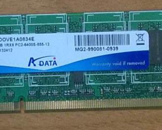 Ram da 1 GB DDR2 per portatili/netbook