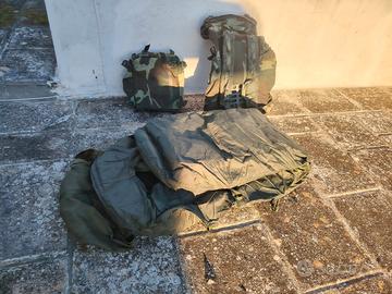 zaino e sacco a pelo 