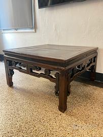 Tavolino cinese antico in olmo