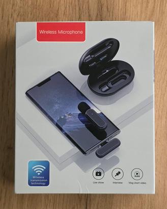 ZWOOS Microfono Lavalier, Mini Microfono Wireless 