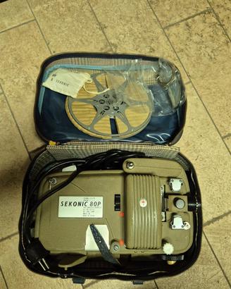 proiettore vintage 8mm sekonic 80p con film disney