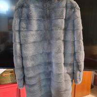 giacca di pelliccia grigio_azzurra tg 40/42