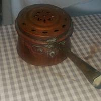 Antico scaldaletto in rame