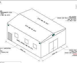 Capannone telonato Tensostruttura