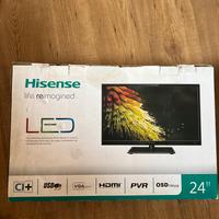 TV Hisense 24” LED – con HDMI, USB e VGA