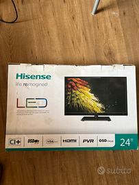 TV Hisense 24” LED – con HDMI, USB e VGA