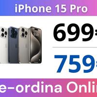 iPhone 15 Pro/Pro Max Ritiro usato Garanzia 1 Anno