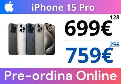 iPhone 15 Pro/Pro Max Ritiro usato Garanzia 1 Anno