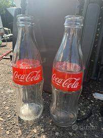 2 Bottiglie coca cola vintage grandi