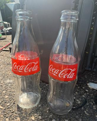 2 Bottiglie coca cola vintage grandi