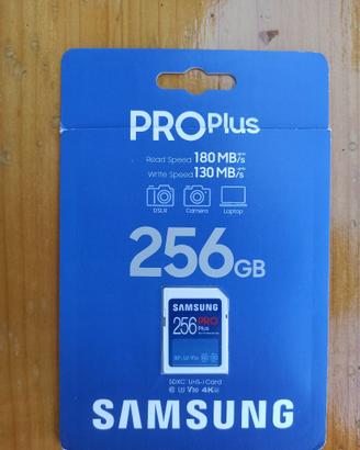 Scheda SD Samsung PRO Plus 256 GB con garanzia