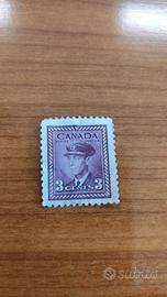 Stamps francobolli Canada King George VI 3 Cents