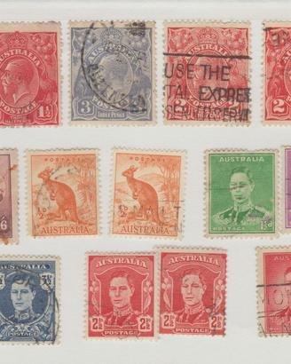 42 Francobolli Australia, 1888/1960 in busta