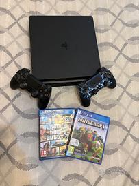 Ps 4 slim 2 controller e 2 giochi