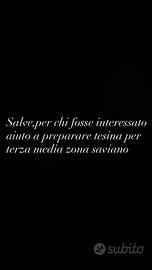 Aiuto per tesina terza media