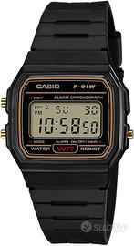 Casio F-91 blu, oro, verde