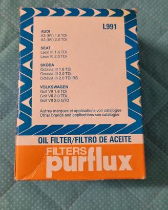Filtro olio Purflux per Audi A3, Seat Leon, Skoda 