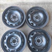 4 cerchi originali acciaio 14 pollici Volkswagen 