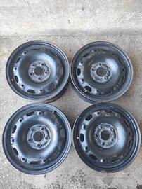 4 cerchi originali acciaio 14 pollici Volkswagen 
