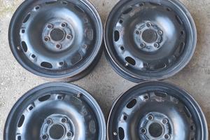 4 cerchi originali acciaio 14 pollici Volkswagen 