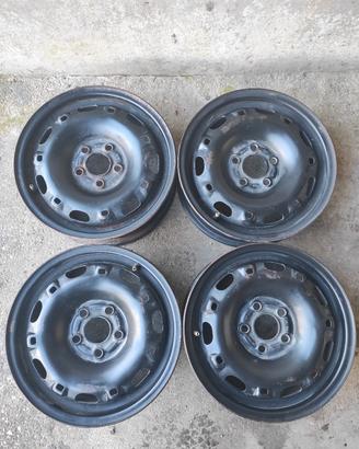 4 cerchi originali acciaio 14 pollici Volkswagen 