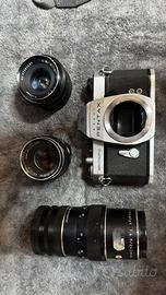 Fotocamera Asahi Pentax Spotmatic + 3 Obiettivi