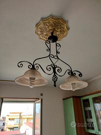 doppio lampadario vintage 