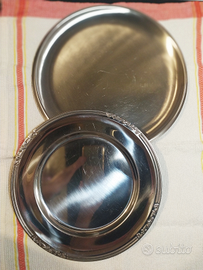 Coppia vassoi acciaio