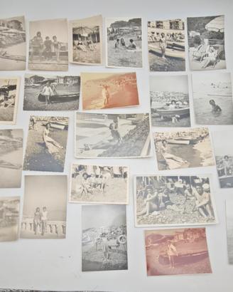 Lotto 23 Foto D'Epoca Spiaggia Mare Anni 40/50/60