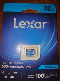 3 schede microSDHC Lexar da 32 GB nuove
