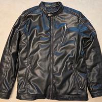 Giubbotto in pelle nero Guess ragazzo 14 anni
