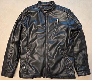 Giubbotto in pelle nero Guess ragazzo 14 anni