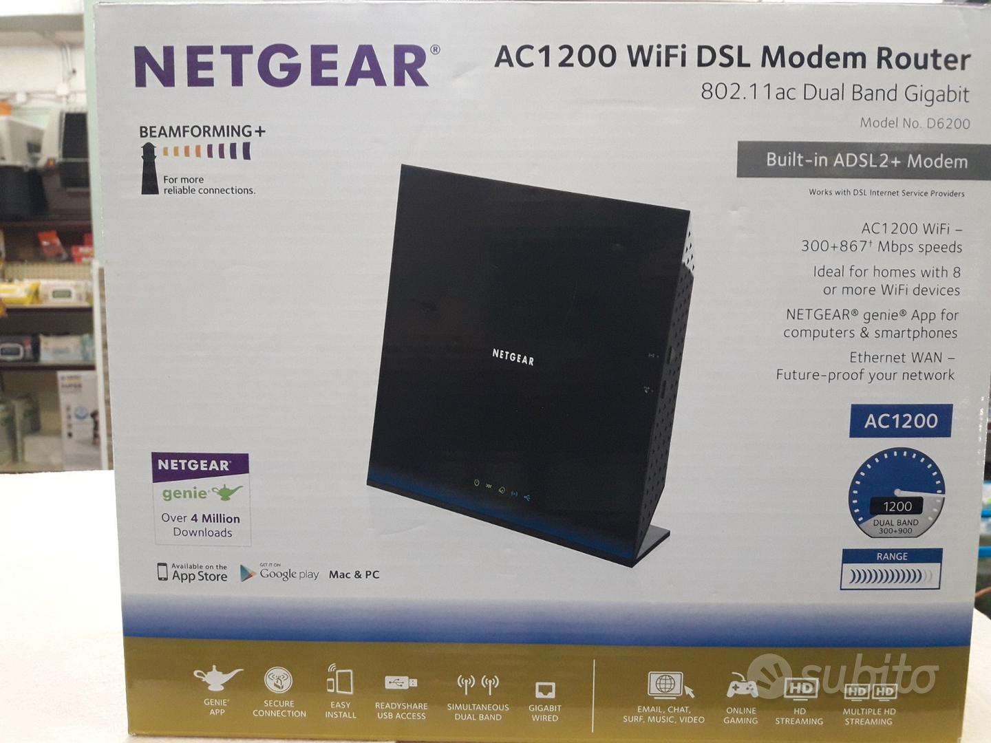 Netgear Ac1200 Modem Router D6200 Wifi 5g Informatica In Vendita A Cagliari