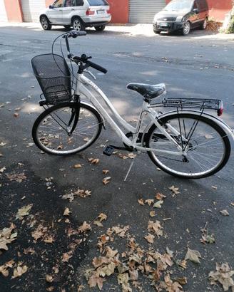 Bicicletta city donna bianca