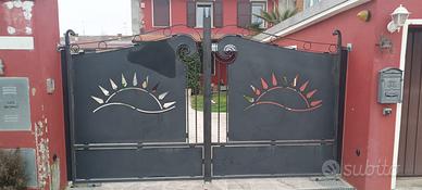 Cancello in ferro con automazione