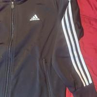 Tuta Adidas nera con zip tg M