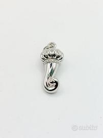 Ciondolo cornetto oro 18 kt diamanti Chantecler