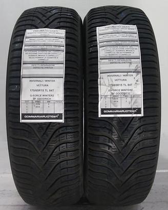 2 PNEUMATICI USATI 175/65R15 84T GF W2 BFGOODRICH 