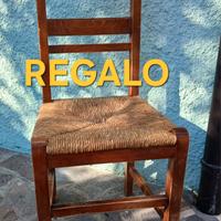  6 sedie legno in dono