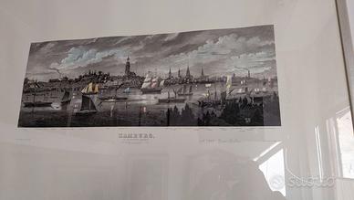 Quadro serigrafia Berendsohn -veduta Amburgo