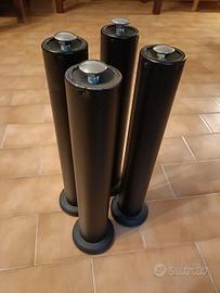 4 gambe ( o piedi ) del letto in acciaio con viti
