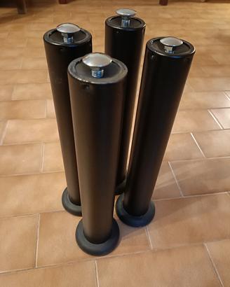 4 gambe ( o piedi ) del letto in acciaio con viti
