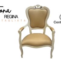 POLTRONA STILE CLASSICO BAROCCO LEGNO INTAGLIATO