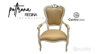 POLTRONA STILE CLASSICO BAROCCO LEGNO INTAGLIATO