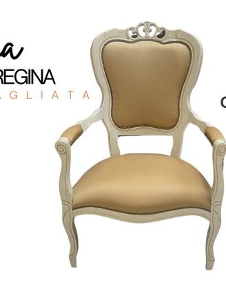 POLTRONA STILE CLASSICO BAROCCO LEGNO INTAGLIATO