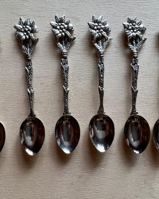 Set di sei cucchiani con stella alpina-collezione