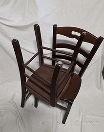 Sedie in legno paesana massello.