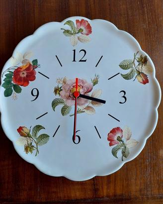 orologio in ceramica dipinto a mano