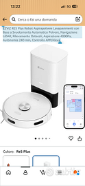 EZVIZ RE5 Plus Robot Aspirapolvere Lavapavimenti c