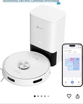EZVIZ RE5 Plus Robot Aspirapolvere Lavapavimenti c